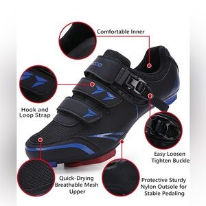 KESCOO Mens Womens Cycling Shoes Compatible with Peloton Bike Shoes Delta Cleats